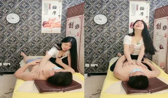 按摩店风骚老板娘一撩就湿！勾引熟女人妻欲火难耐