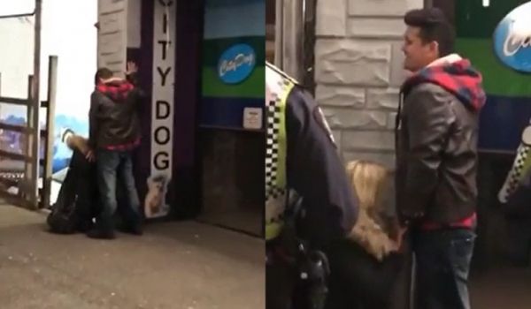 [欧美] 男友下面痒痒~女友当街开舔!!舔到警察