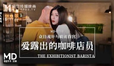 国产麻豆AV MD MD0211 爱露出的咖啡店